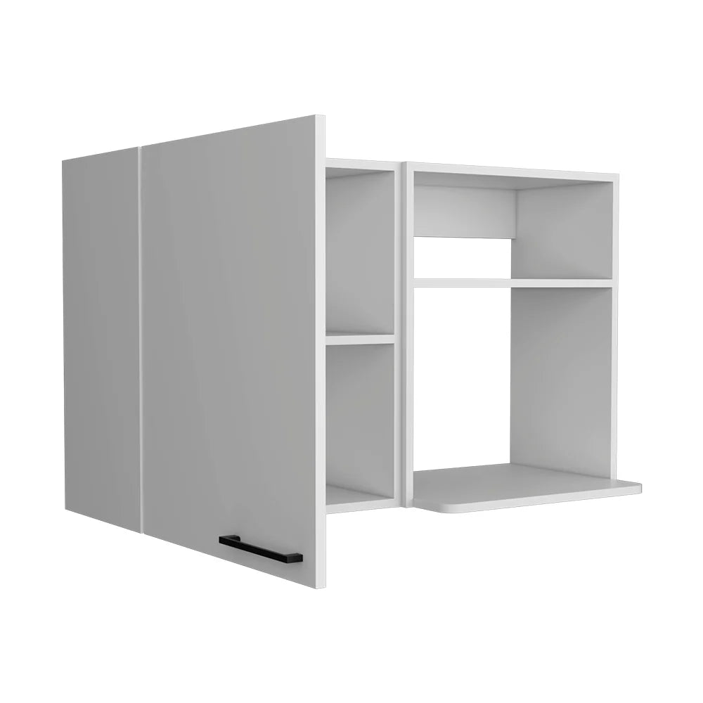 Kitchen Wall Cabinet Burwood, White Finish with 2 Shelves each