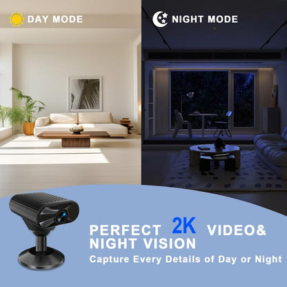 Perfect 2K Video & Night Vision
With two modes: Day and Night, Capture Every Details of Day or Night 
