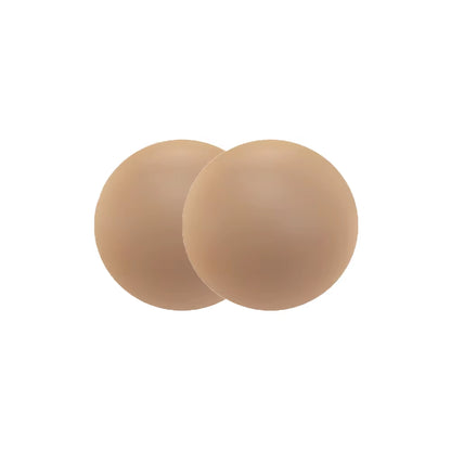 Deep Brown Seamless Reusable Silicone Nipple Covers - No Show Adhesive Pasties for Women