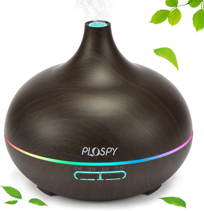 Diffusers for Essential Oils, 550Ml Aroma Diffuser Ultrasonic Essential Oil Diffuser Cool Mist Humidifier with 4 Timer & 15 Colors Light, Auto Power-Off Air Diffusers for Home Office