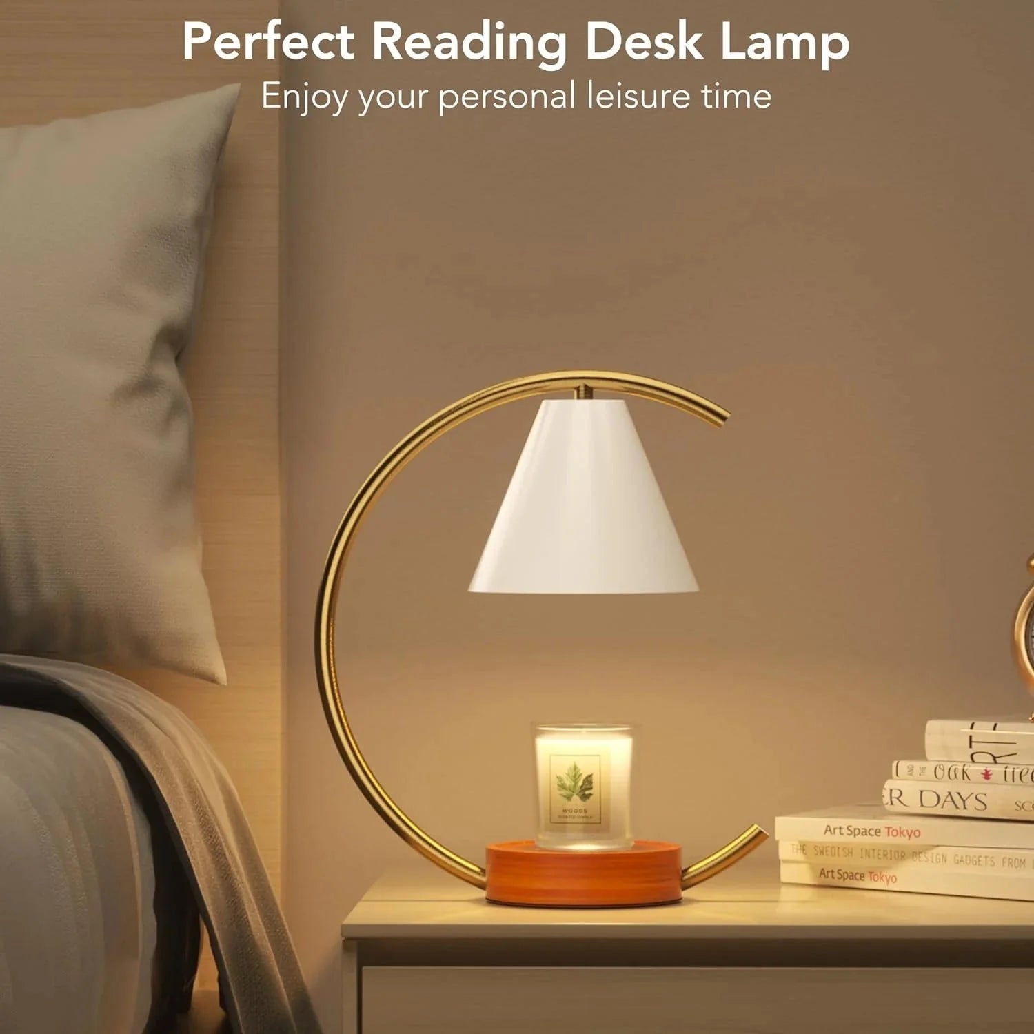 Dimmable Fancy Candle Warmer Lamp – Efficient, Flame–Free Fragrance, Perfect Reading Desk Lamp 