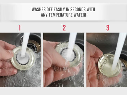 Reusable Dissolvable Canning Labels for Jars and Washes Off Easily in Seconds 200 Dissolvable Mason Jar Labels - Dissolvable Food Labels for Containers - Jam Homemade Canning Jar Labels Stickers - Removable Mason Jar Labels 2" Black