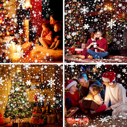 Perfect for Family Gathering, Couples Outdoor Christmas Snowflake Projection Light, Waterproof Dual Head LED Light, Landscape Decoration, Lighting Projection Light
