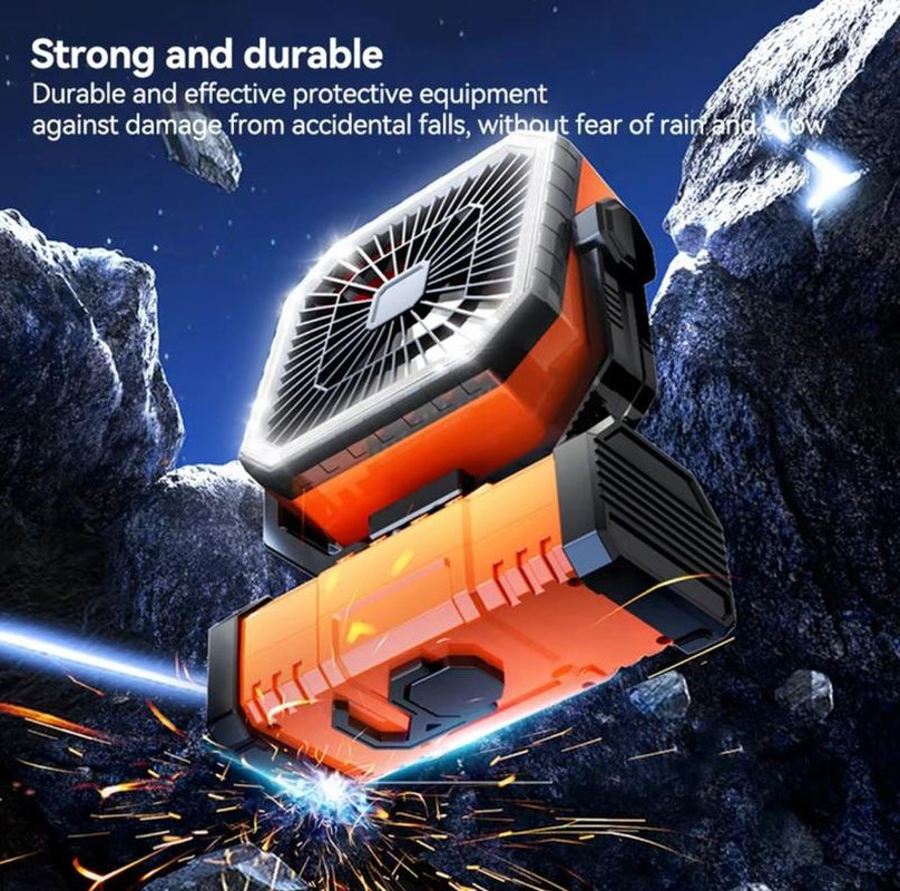Strong and Durable Ultimate 50000mAh Rechargeable Camping Fan with LED Lights - Effective Protective Equipment Against Damage From Accidental Falls 