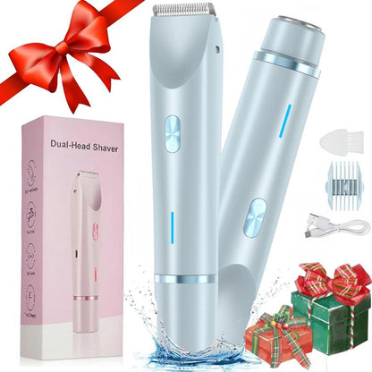 Durable Electric Hair Trimmer for Women, 1 Box Rechargeable 2 in 1 Body & Facial Diffuser Hair Removal Double Head Trimmer for Face Underarm Legs, Gifts for Girl, Women'S Electric Shaver, Bikini Shaver for Women