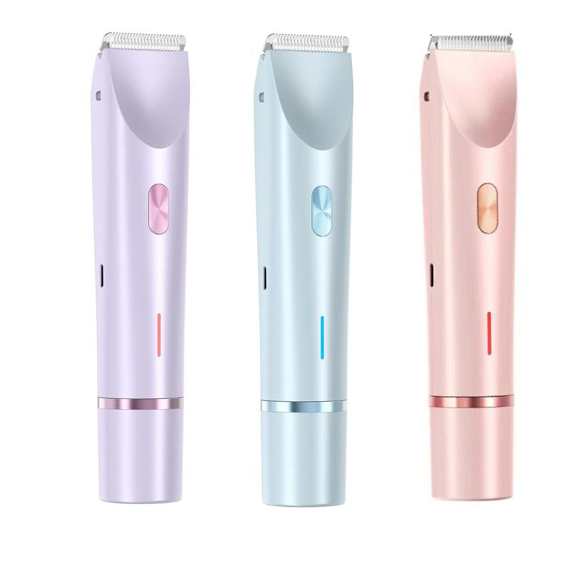 Multi-Coloured Electric Hair Trimmer for Women, 1 Box Rechargeable 2 in 1 Body & Facial Diffuser Hair Removal Double Head Trimmer for Face Underarm Legs, Gifts for Girls, Women's Electric Shaver, Bikini Shaver for Women, Very Portable