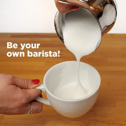 Portable Milk Frother Handheld Mixer, Battery Operated Electric Whisk Foam Maker for Cappuccino,Latte,Coffee,Matcha & More - Black