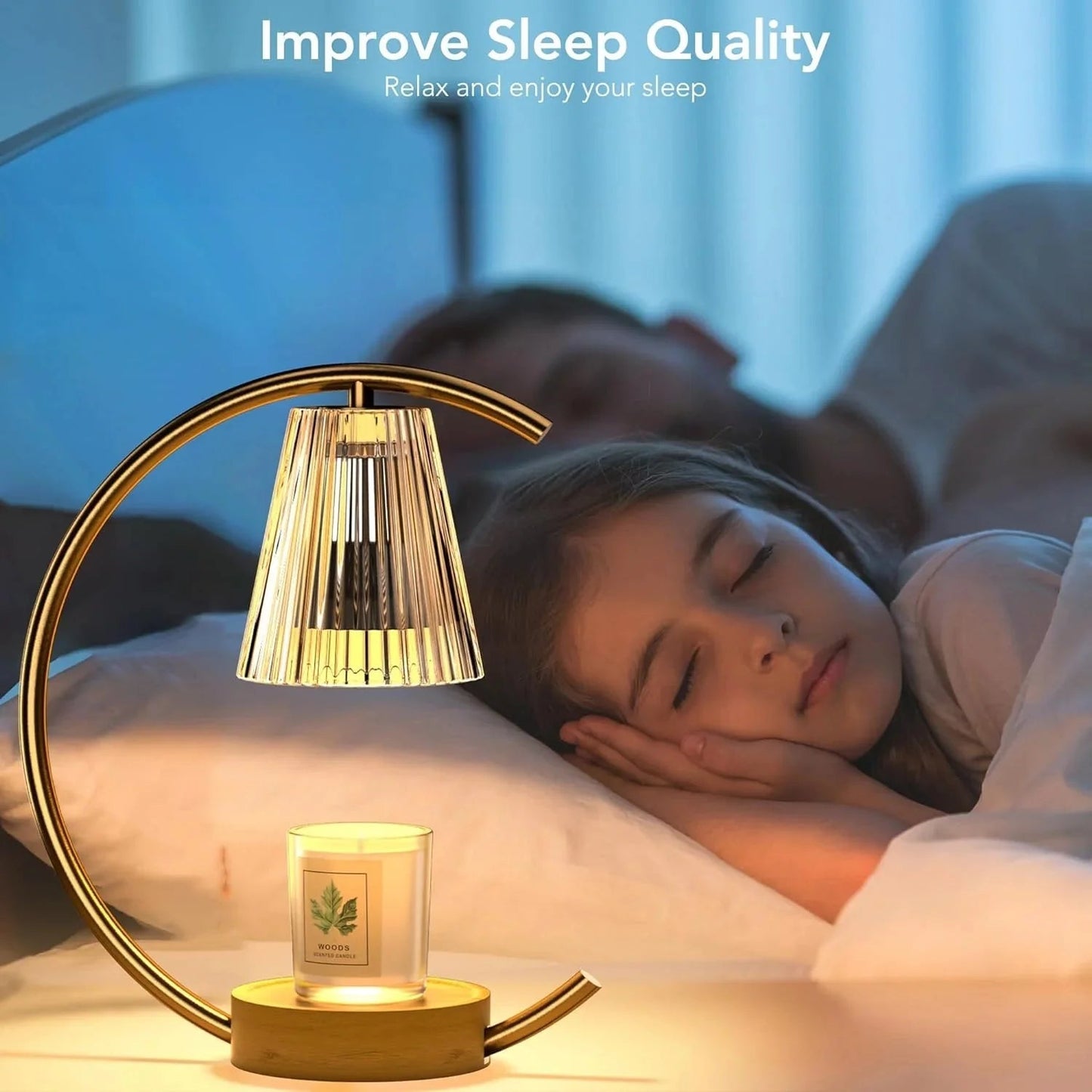 Elegant Dimmable Candle Warmer Lamp – Efficient, Flame-Free Fragrance. Ability to Improve Sleep Quality 