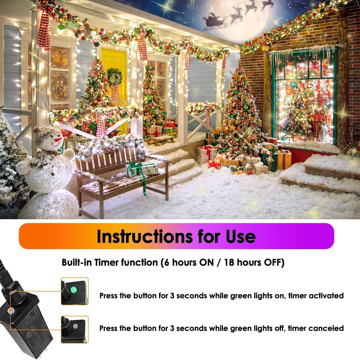 Extra-Long 66FT String Lights Outdoor/Indoor, 200 LED Super Bright Christmas Lights for Bedroom, Waterproof 8 Modes Plug in Twinkle Fairy Light for Classroom Christmas Tree Decorations (Warm White) Easy to Use