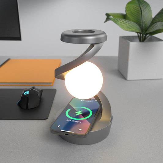 Floating Lamp Wireless Lamp Wireless Charging Desk Led Night Light Table Lamp Ideal Gift Spiral