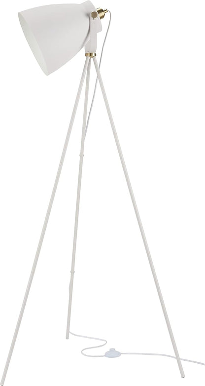 White 57" Tripod Floor Lamp, Modern, Industrial, Transitional for Bedroom, Living Room, Office, White
