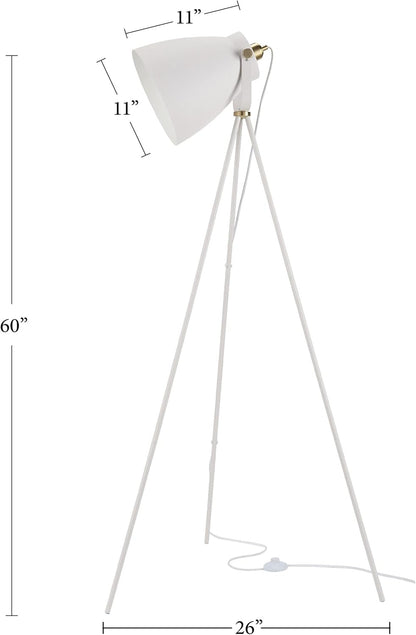 3-legged Stand 
57" Tripod Floor Lamp, Modern, Industrial, Transitional for Bedroom, Living Room, Office, White