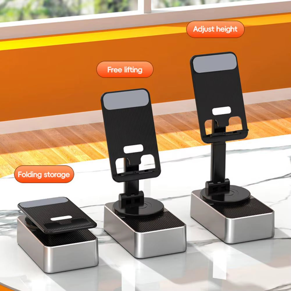 Portable and Foldable Bluetooth Speaker Phone Holder - Adjustable Rotating Stand with Wireless Audio for Ultimate Convenience