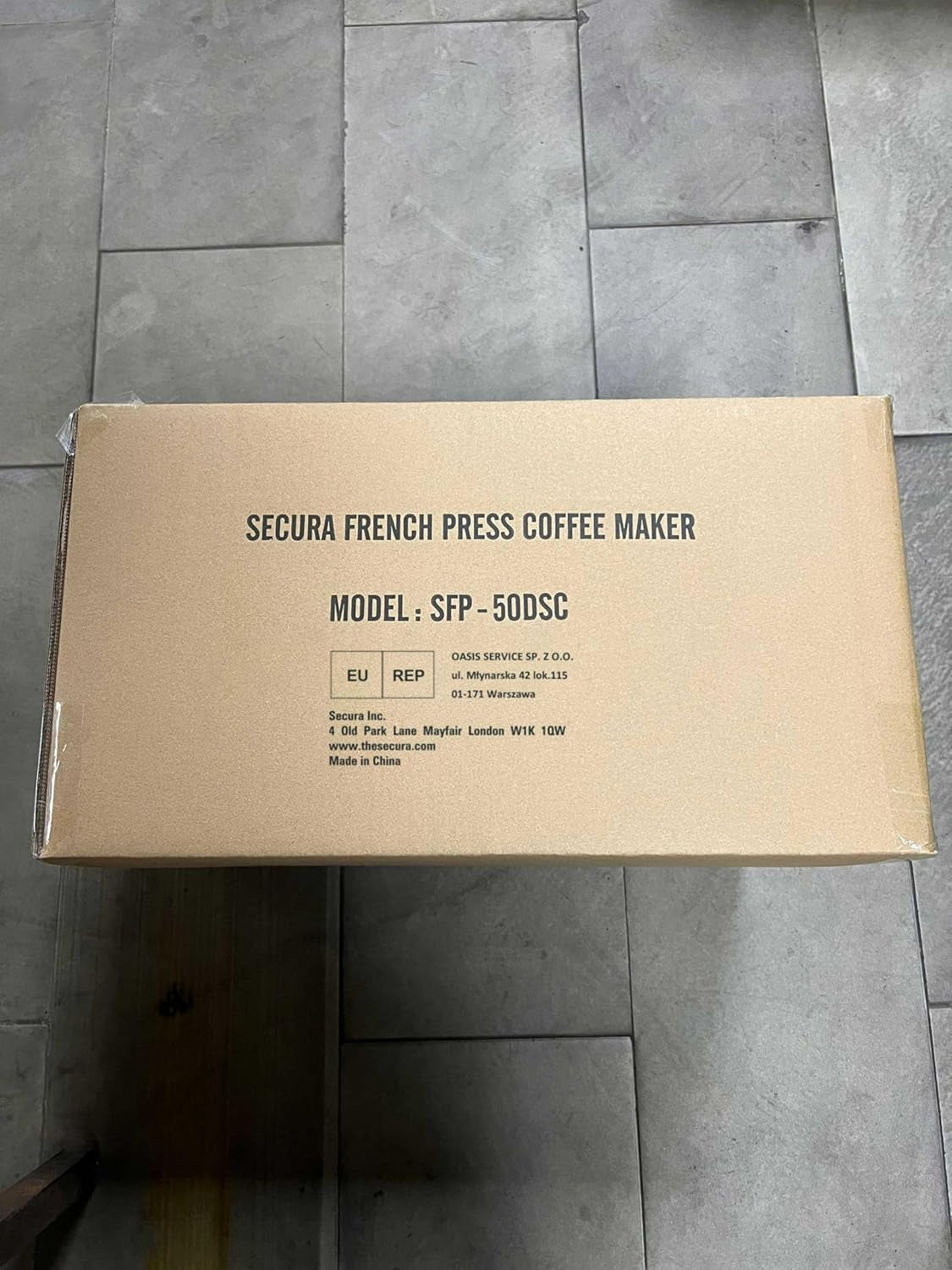 Secura French Press Coffee Maker, 50-Ounce, 304 Stainless Steel Insulated Coffee Press with Extra Screen Model: SFP -500SC.