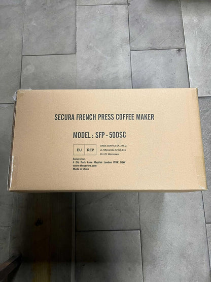 Secura French Press Coffee Maker, 50-Ounce, 304 Stainless Steel Insulated Coffee Press with Extra Screen Model: SFP -500SC.