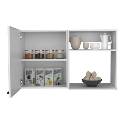 Wooden Kitchen Wall Grey Cabinet Burwood, White Finish
