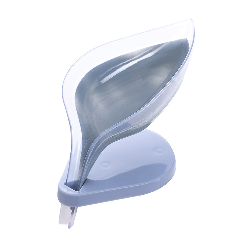 Grey Soap Holder Sink Sponge Drain Box Creative Suction Cup