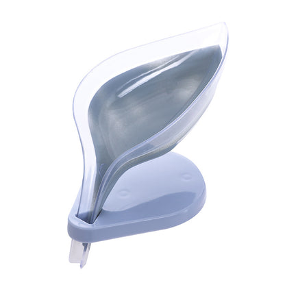 Grey Soap Holder Sink Sponge Drain Box Creative Suction Cup