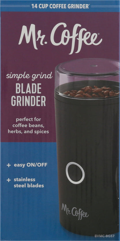 Simple Grind 14 Cup Coffee Blade Grinder, Black. Perfect for Coffee Beans, Herbs and Spices