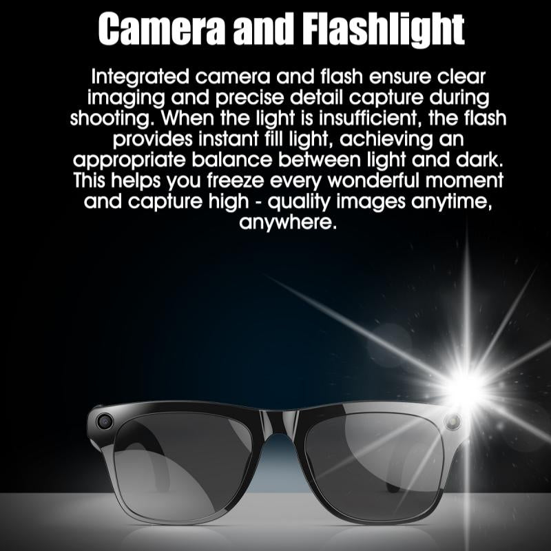 Integrated Camera and Flashlight Smart Glasses