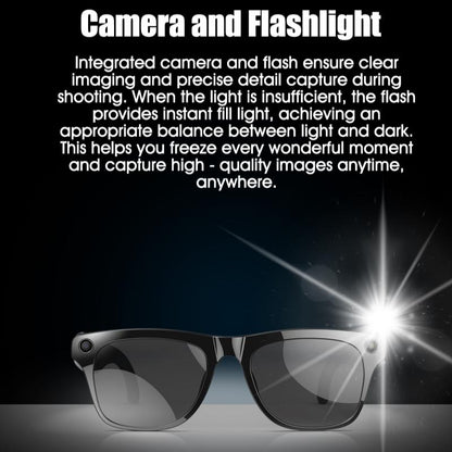 Integrated Camera and Flashlight Smart Glasses