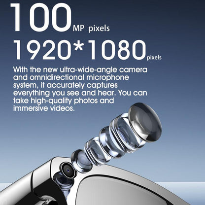 100MP Pixels - New Ultra Wide Angle Camera - Omnidirectional Microphone Sytem - High Quality Photos and Immersive Videos Glasses 