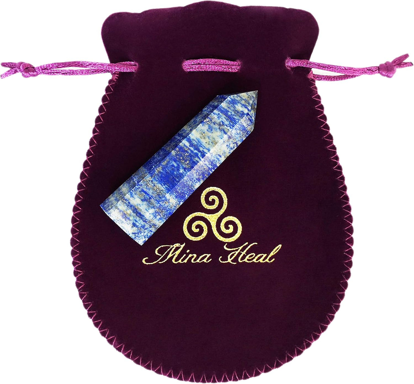 Healing Crystal Wands Point Faceted Prism Bars for Reiki Chakra Meditation Therapy Decor with Carry Case