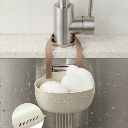 Drainer Kitchen Space Aluminum Sink Drain Rack Sponge Storage Faucet Holder Soap Drainer Shelf Basket Organizer Bathroom Accessories