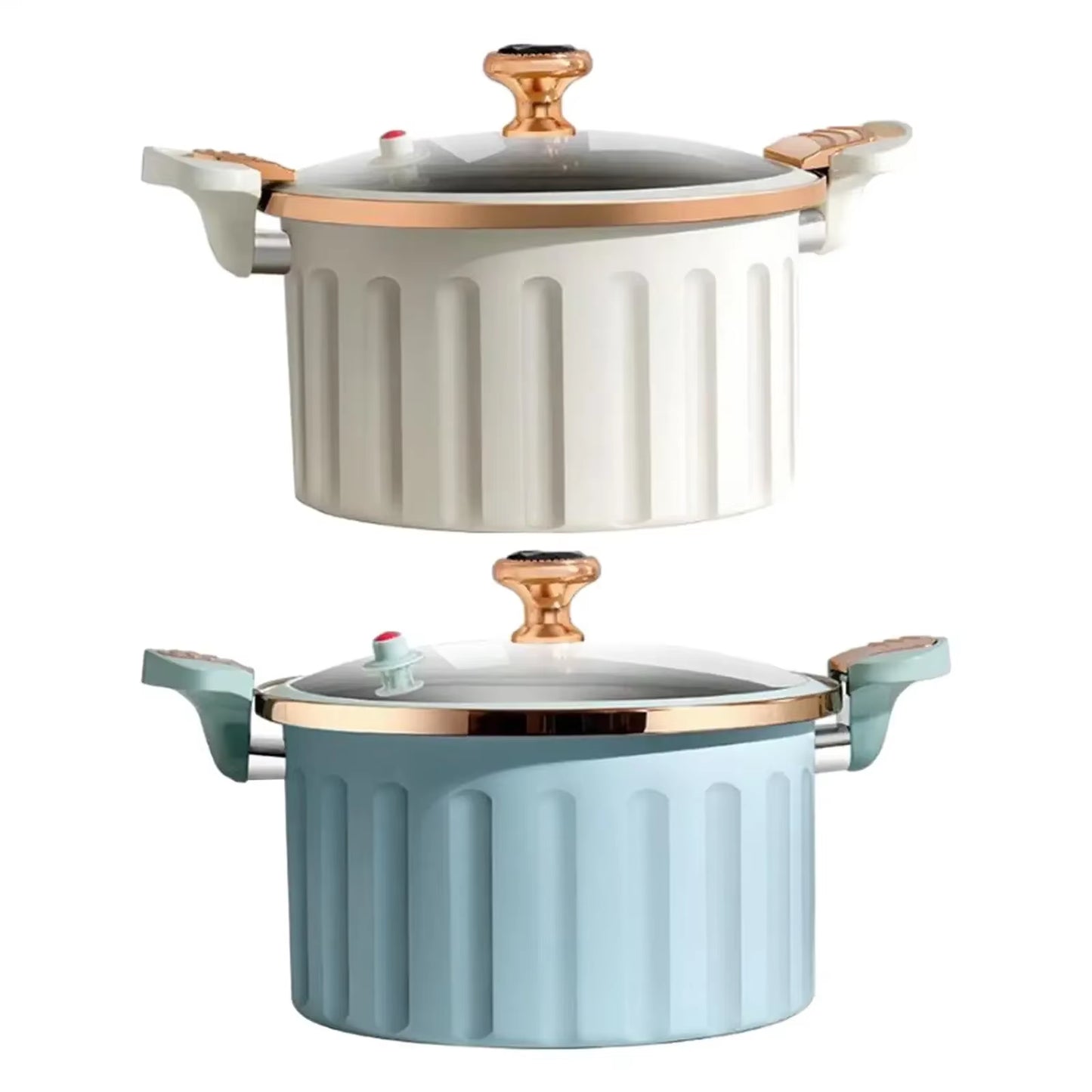 Stylish 8L Korean Enamel Micro Pressure Pot - Non-Stick Multifunctional Soup & Stew Maker with Double Ear Design