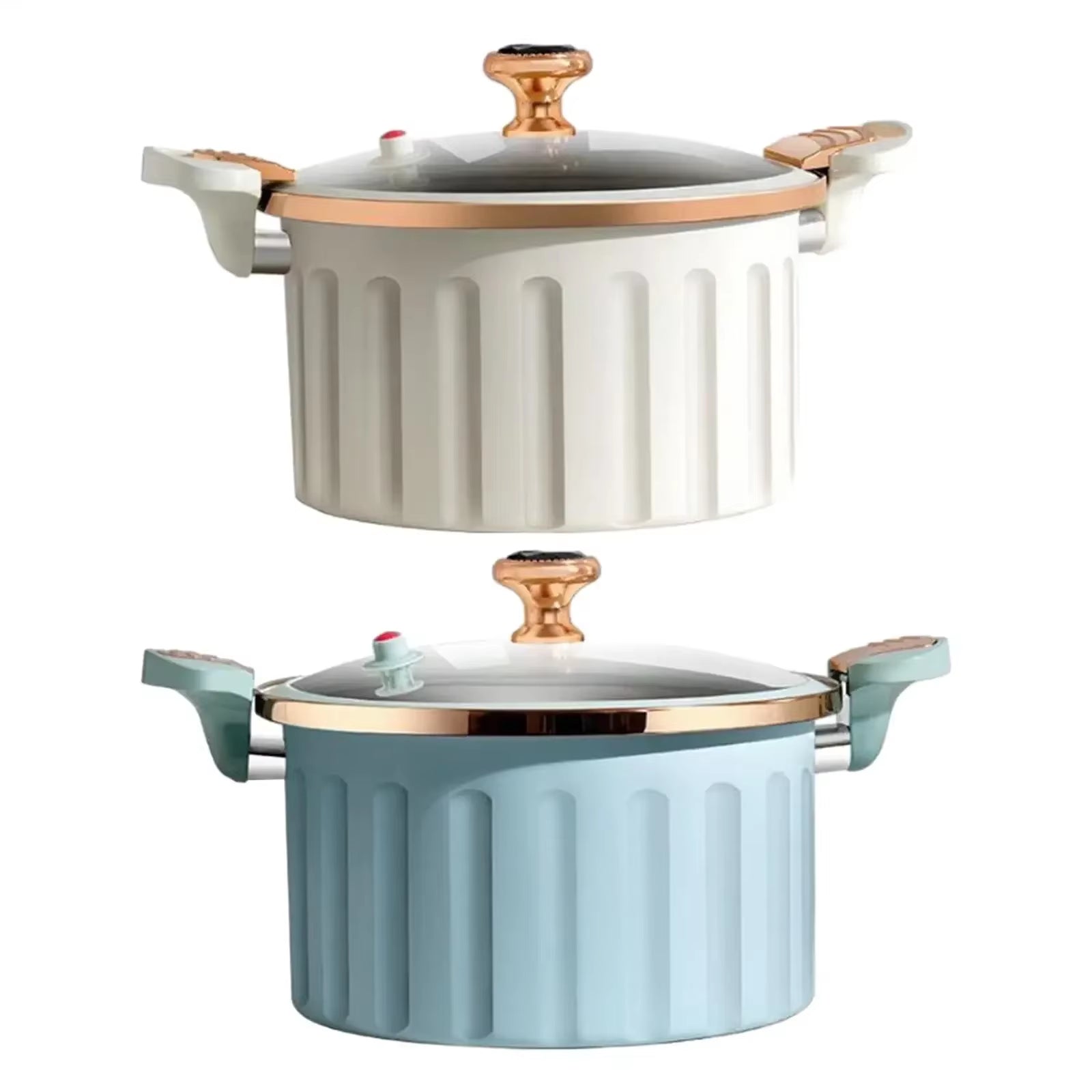 Stylish 8L Korean Enamel Micro Pressure Pot - Non-Stick Multifunctional Soup & Stew Maker with Double Ear Design