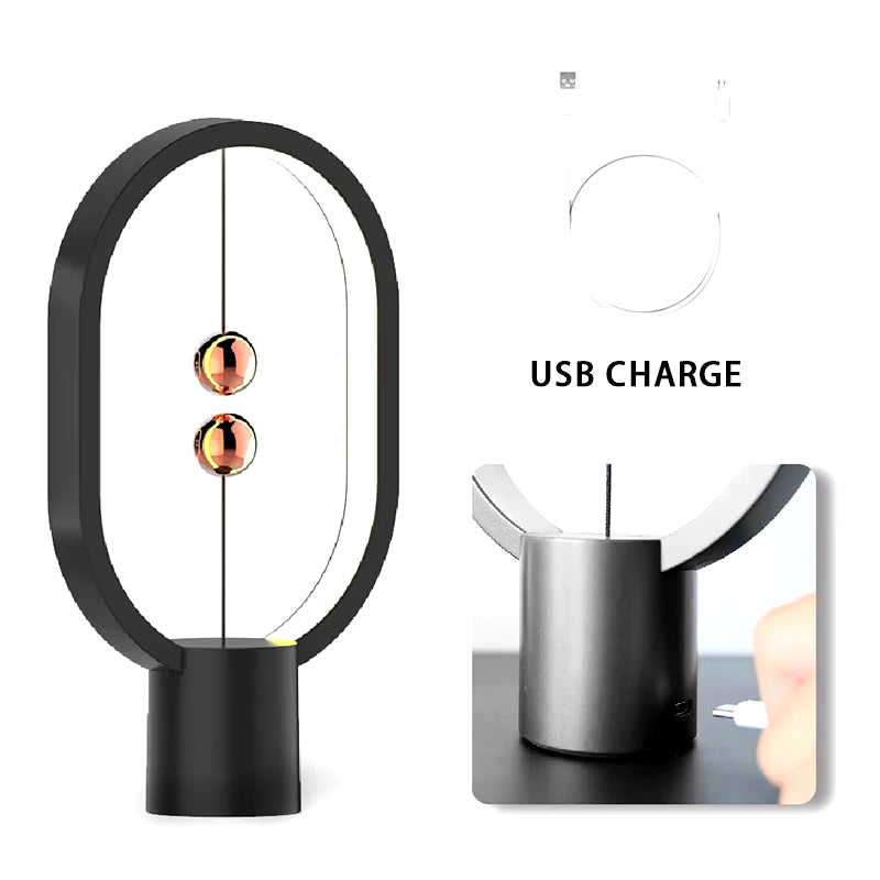 Rechargeable USB LED Mini Balance Table Lamp - USB Night Light for Bedroom Decor