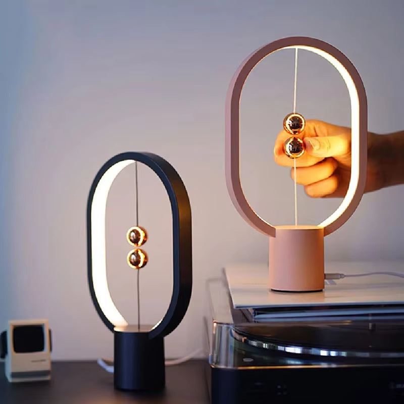 LED Mini Balance Table Lamp - USB Night Light for Bedroom Decor