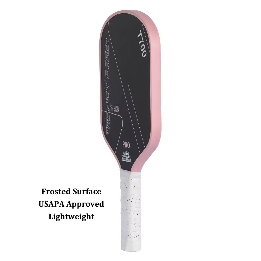 Lightweight T700 Carbon Fiber Pickleball Paddle - USAPA Approved, Lightweight with Frosted Surface for Professional Play