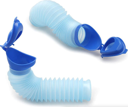Foldable Male Female Portable Urinal Travel Camping Car Toilet Pee Blue Bottle Emergency Kit