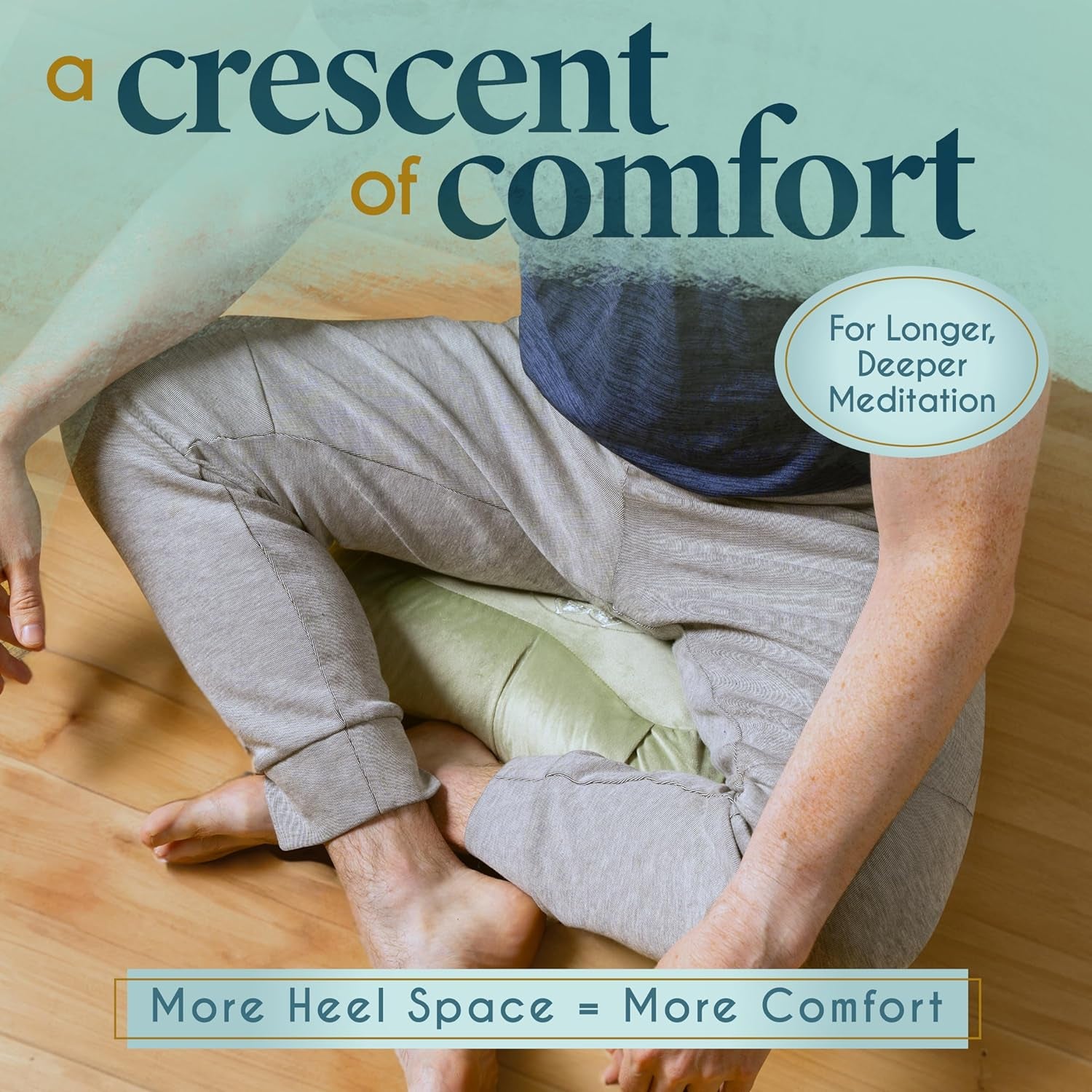 Spacious Meditation Cushion - Comfortable Floor Pillow - Traditional Tibetan Meditation Pillow with Beautiful Velvet Cover - Large Floor Cushion Seating for Adults - Premium Yoga Buckwheat Bolster