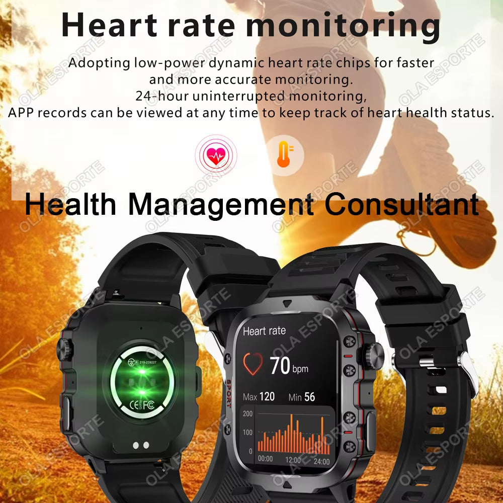 Heart Rate Monitoring Smartwatch - 24 hours uninterrupted monitoring - APP records can be viewed at anytime to keep track of heart health status