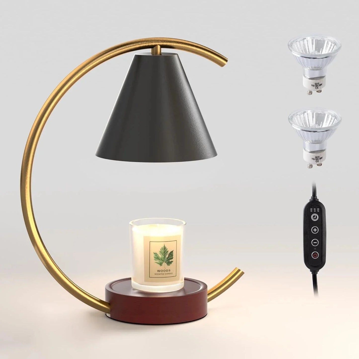 Black Dimmable Candle Warmer Lamp – Efficient, Flame-Free Stylish Fragrance