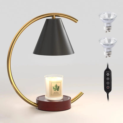 Black Dimmable Candle Warmer Lamp – Efficient, Flame-Free Stylish Fragrance