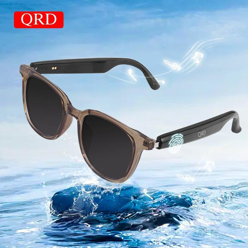 Tinted, Black & Light Brown Smart Glasses With Bluetooth, Anti-blue light Lenses, Touch Control For Calls & Music, Stylish, Durable & Perfect Gift for Men & Women.