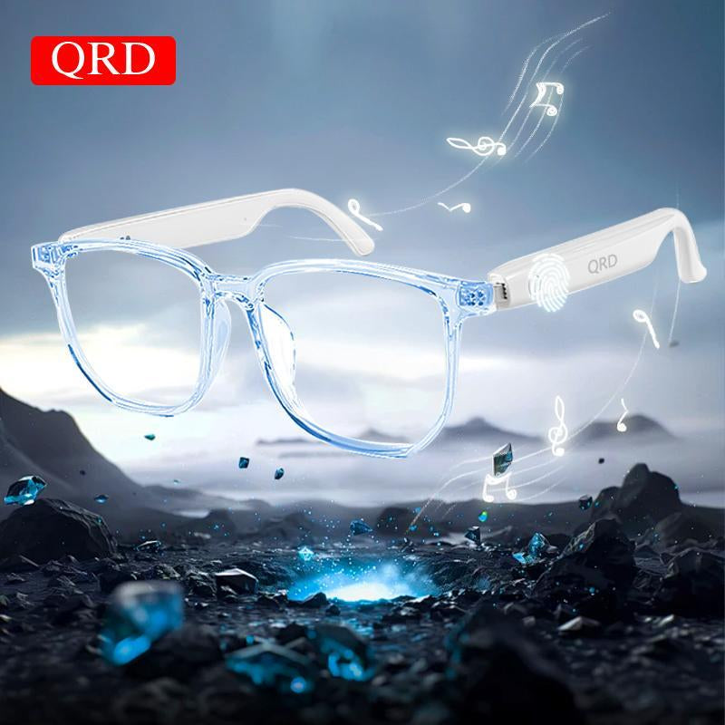 Light Blue Smart Glasses – Bluetooth wireless eyewear with touch control & anti-blue light lenses. Stylish unisex design, perfect multifunctional gift or stocking filler.