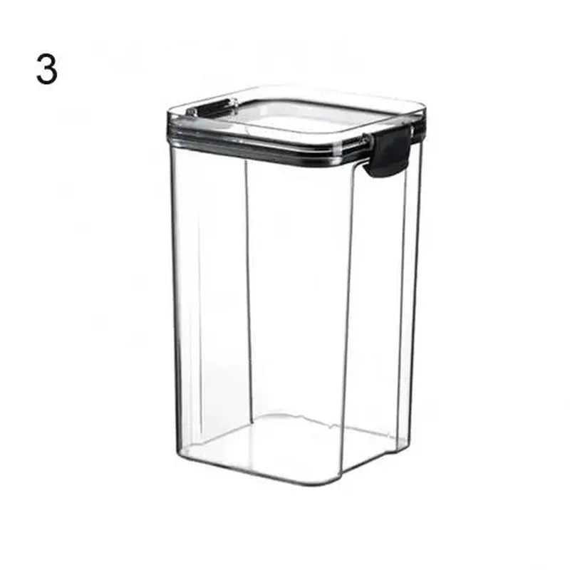 Transparent Multipurpose Food Storage Containers Set - Clear Jars with Lids for Cereal, Candy, and Dry Goods Different Shapes