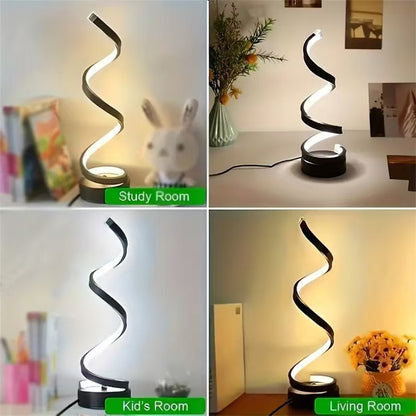 Spiral Desk Lamp - Suitable for Household Use, Kids Room, Study Room, Living Room.