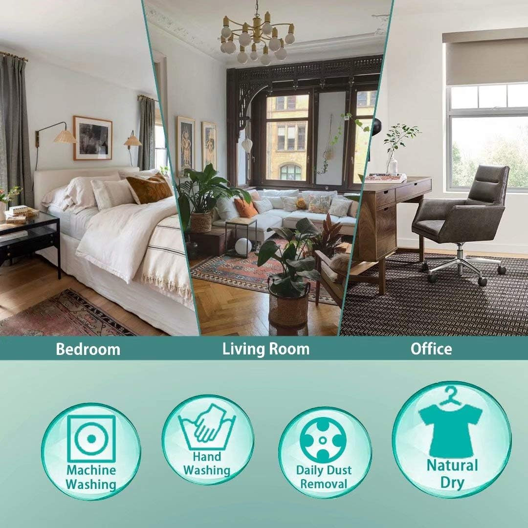 Usable for Bedroom, Living room and Office Space. Washing Machine and Hand Washing Friendly Curtain. 