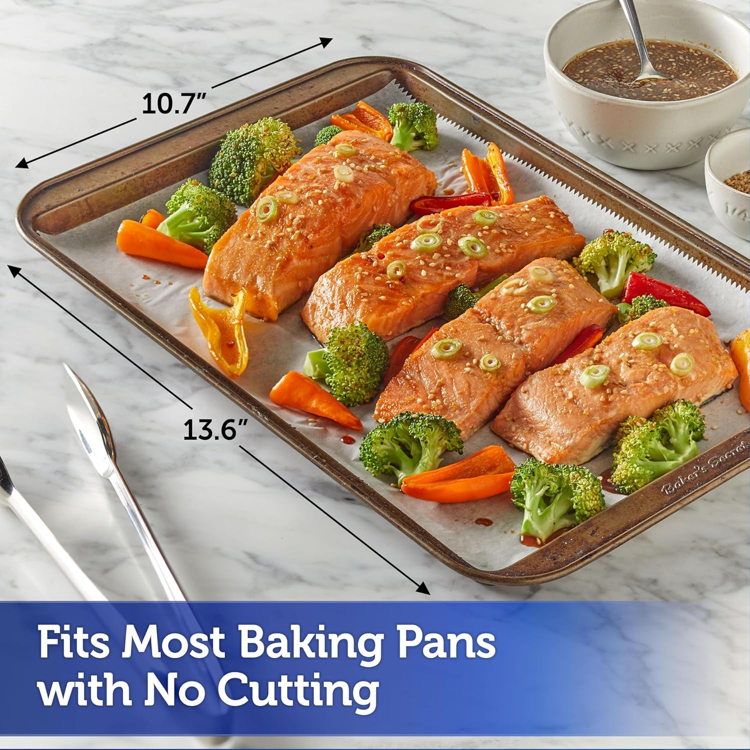 Perfect Size for Most Baking Pans 
Kitchens Pop-Up Parchment Paper Sheets, 10.7X13.6 Inch, 30 Sheets