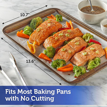 Perfect Size for Most Baking Pans 
Kitchens Pop-Up Parchment Paper Sheets, 10.7X13.6 Inch, 30 Sheets