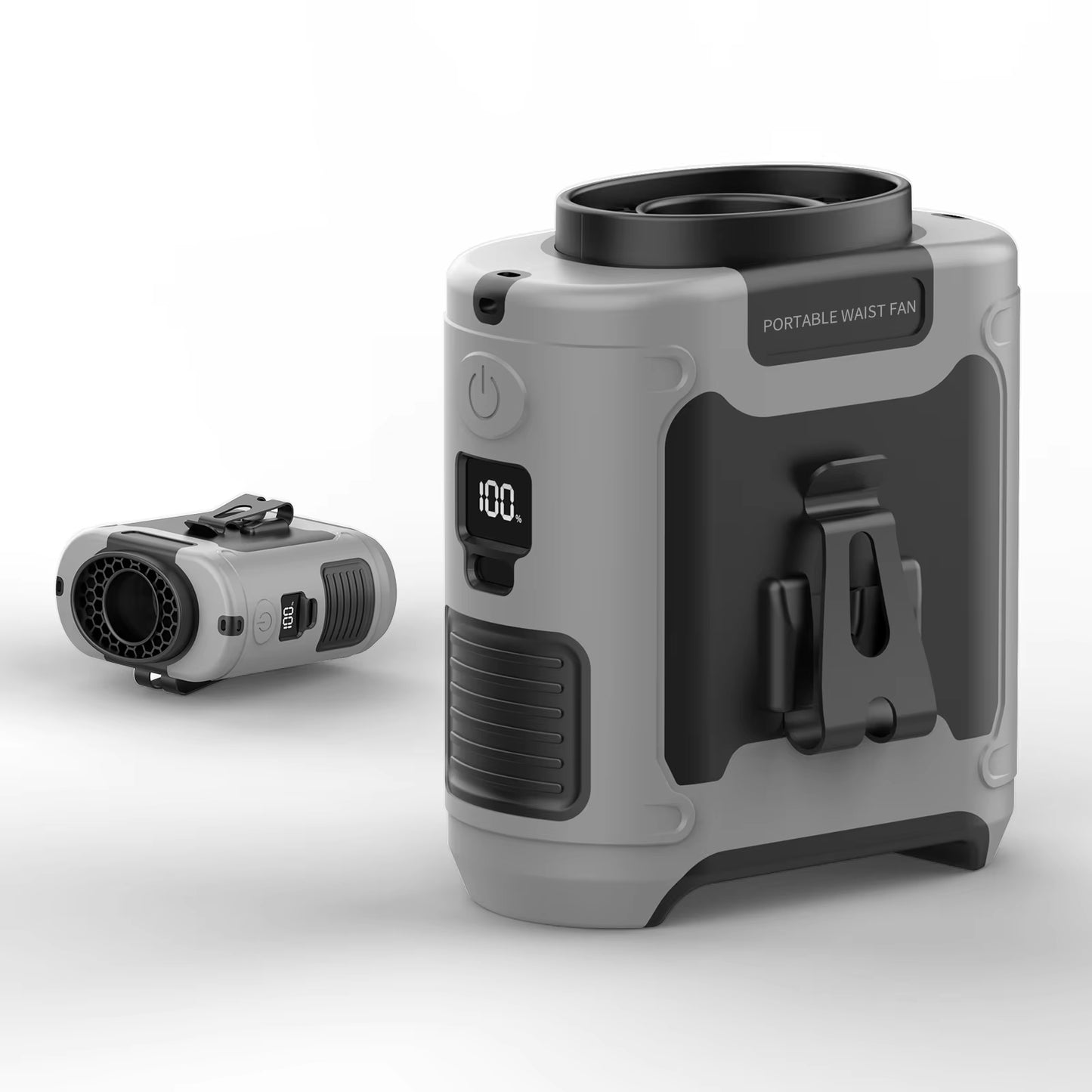 40 Hours Battery Charge 20000mAh Outdoor Portable Waist Fan with Power Bank and LED Lighting for Sports and Outdoor Activities