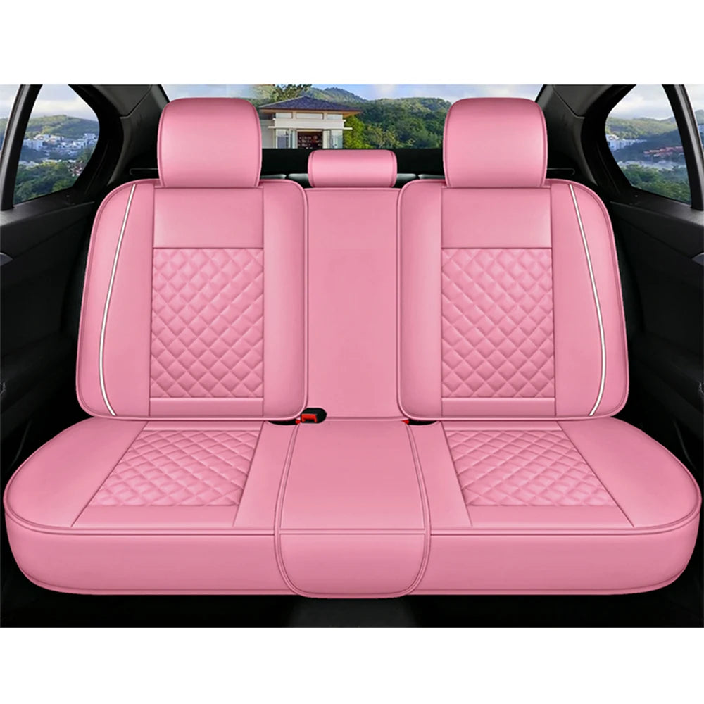 Pink Premium Leather Car Seat Cover Sets for Renault Models - Enhance Your Megane, Duster, Captur, Clio, Laguna, Kadjar, Scenic, Koleos, and Fluence Interiors