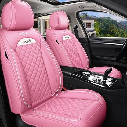 Pink Premium Leather Car Seat Cover Sets for Renault Models - Enhance Your Megane, Duster, Captur, Clio, Laguna, Kadjar, Scenic, Koleos, and Fluence Interiors
