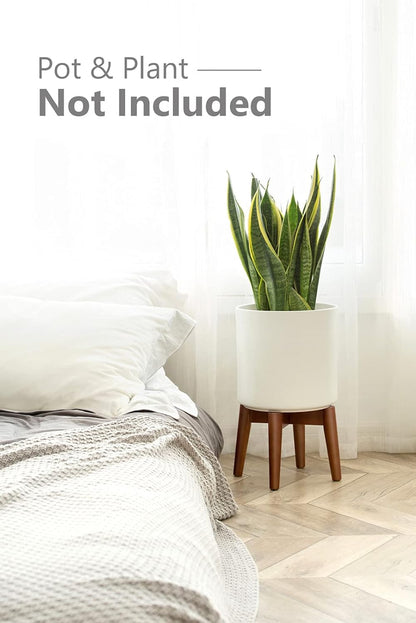 Stylish Plant Stand Mid-Century Modern Indoor (Plant and Pot NOT Included) Flower Holder Home Decor, Brown