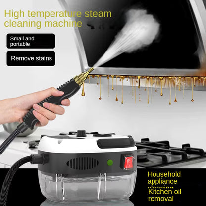 Small and Portable Powerful 2500W High-Temperature Steam Cleaner - Ideal for Kitchen, Air Conditioner, and Car Cleaning!